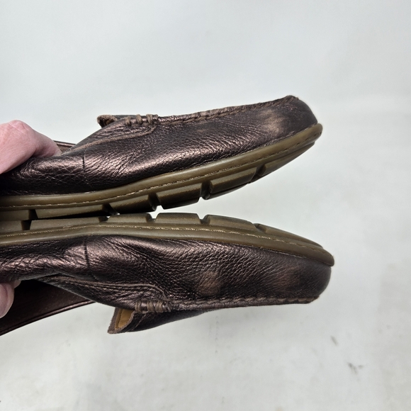 COACH Mary Lock Up Women's Shoes Bronze Pebbled Leather Comfort Loafers Size 8B - Picture 10 of 12